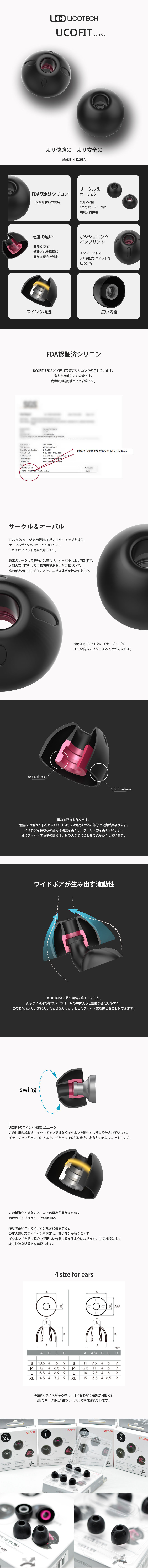 UCOTECH UCOFIT　イヤーチップ